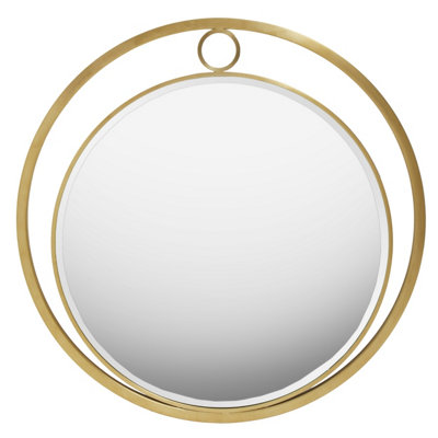 Orsina Serrano Wall MirrorGoldMetalGlass from B&Q