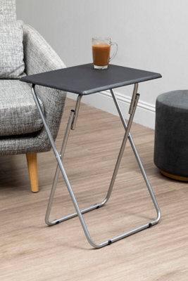Orsina Space Saving Folding Table With Sand Black TopStylish Side Tables For Living RoomDurable Coffee Table from B&Q