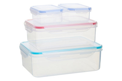 Orsina Herrela Multicoloured Lids 4Pc Food Containers from B&Q