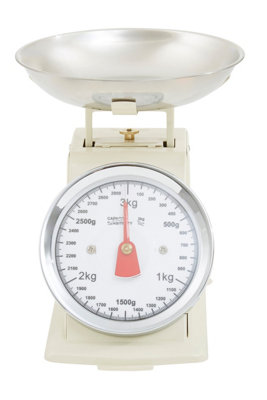 Orsina Premium Constructed 3Kg Cream Retro Kitchen ScaleRetro Kitchen ScaleIron Steel Constructed Baking Scale from B&Q