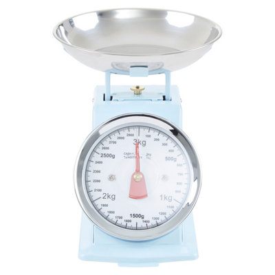Orsina Retro 3Kg Pastel Blue Retro Kitchen ScalePremium Kitchen ScaleIron Steel Constructed Baking Scale from B&Q