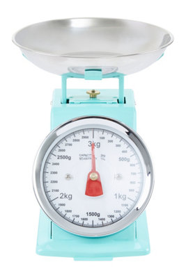 Orsina Premium 3Kg Pastel Green Retro Kitchen ScaleRetro Kitchen ScaleIron Steel Constructed Baking Scale from B&Q