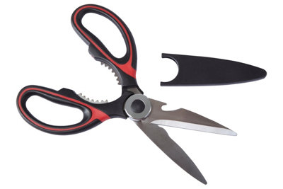 Orsina Multipurpose Black And Red ScissorsEronomic Sharp Blades ScissorsComfortable Stainless Steel Scissors from B&Q
