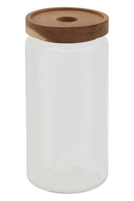 Orsina 1000Ml Glass JarClear Glass With Airtight Silicone Seal And Metallic LidPerfect For Kitchen Storage from B&Q