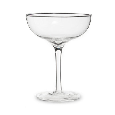 Orsina Practical Set Of 2 Cocktail Glasses 300MlElegant Champagne GlassesDurable GlassesSleek Long Glasses from B&Q