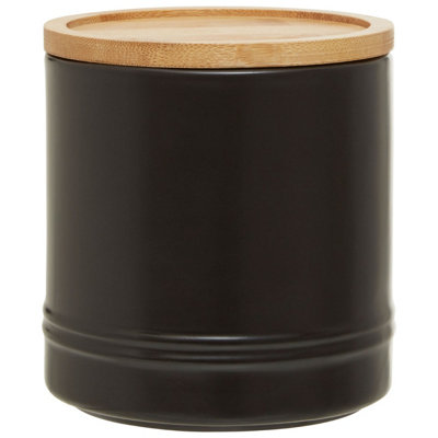 Orsina Fenwick Medium Black Storage Canister from B&Q