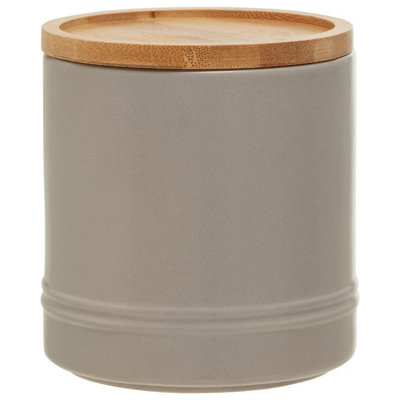 Orsina Fenwick Medium Grey Storage Canister from B&Q