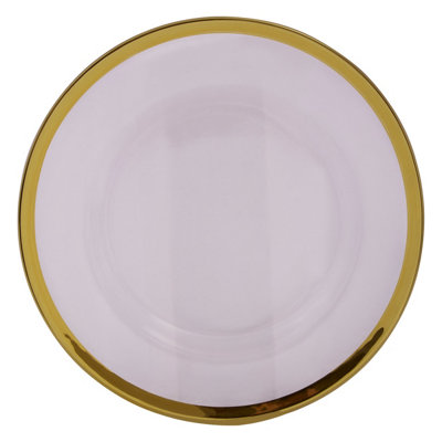 Orsina Ida 27Cm Dinner Plate With Gold Rim from B&Q
