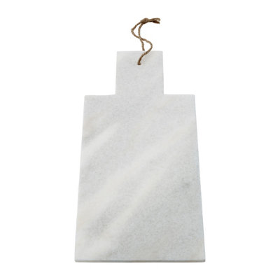 Orsina Rectangular White Marble Paddle Chopping And Serving BoardDurable Natural Stone Board from B&Q