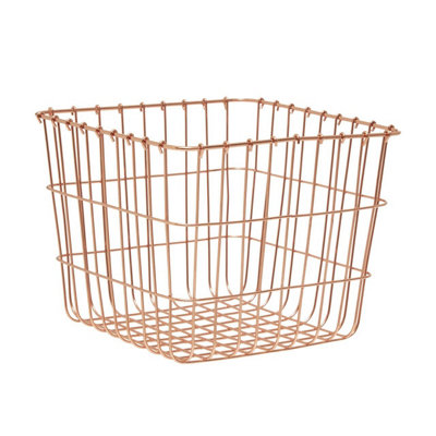 Orsina Stylish Sturdy Square BasketFunctional Wireframe Basket For KitchenHigh Quality Contemporary Basket from B&Q