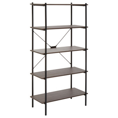 Orsina Storage Five Tier Dark Oak Shelf UnitVersatile And Adaptable Shelving UnitDurable Tall Cupboards from B&Q