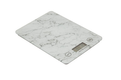 Orsina Electronic Marble Effect Digital Kitchen ScaleCompact Scale For KitchenEasy To Read Baking Scale from B&Q
