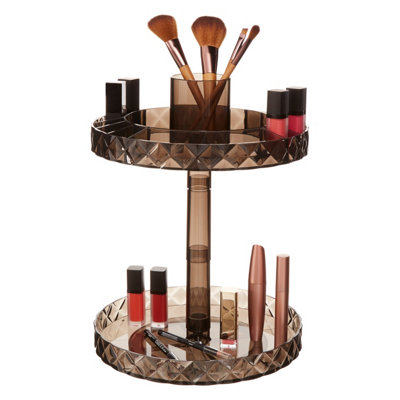 Premier Housewares Black Maison By Premier Beauty Two Tier Revolving Cosmetic Organiser