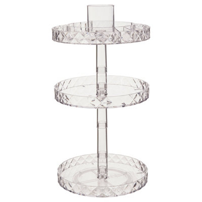 Orsina Beauty Three Tier Revolving Cosmetics Organiser from B&Q