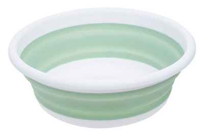 B&Q -  Interiors By Premier Collapsible Washing Up Bowl In Green,collapsible Round Basin,portable Folding Dish Tub,travel Washing Basin