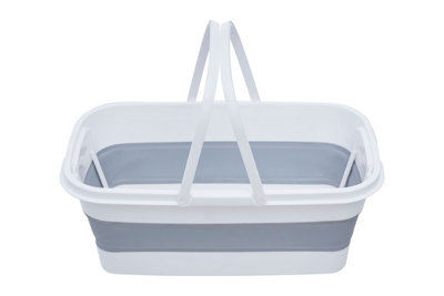 Orsina Averill Collapsible Rectangular Basket With Handles from B&Q