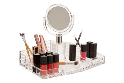 B&Q -  Ample Storage Cosmetics Organiser With A MirrorElegant Makeup Vanity OrganiserMakeup Organizer