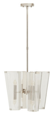 Orsina Nickel Finish Pendant Light from B&Q