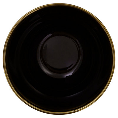 Orsina Ida 15Cm Black Glass Bowl from B&Q