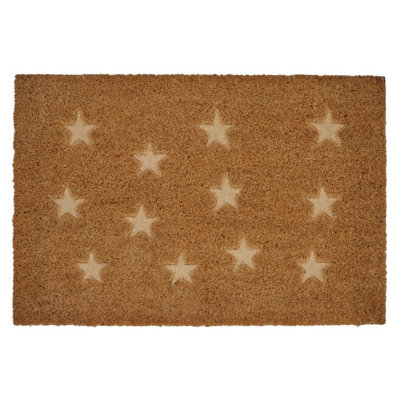 Orsina Star Embossed Coir Entry Doormat from B&Q