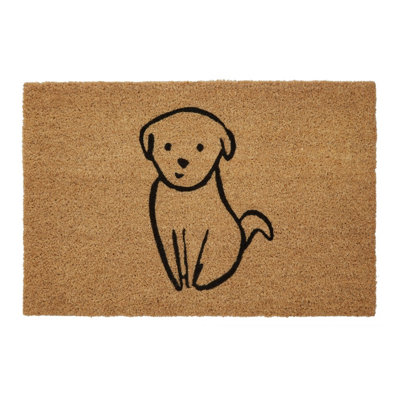 Orsina Dog Design Patterned Coir Doormat