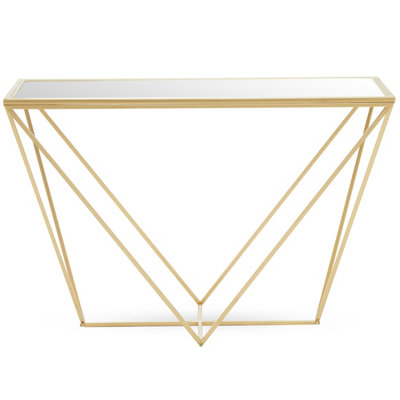 Premier Housewares Interiors By Premier Farran Gold Finish Rectangular Console Table from B&Q