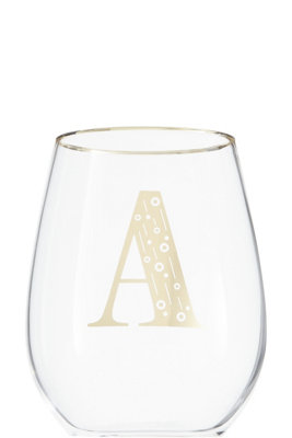 Orsina Comfortable Grip Letter A Curved TumblerVersatile Tumbler For PartiesEasy Sipping Restaurant Tumbler from B&Q