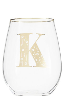 Orsina Versatile Letter K Curved TumblerComfortable Grip Tumbler For PartiesEasy Sipping Restaurant Tumbler from B&Q