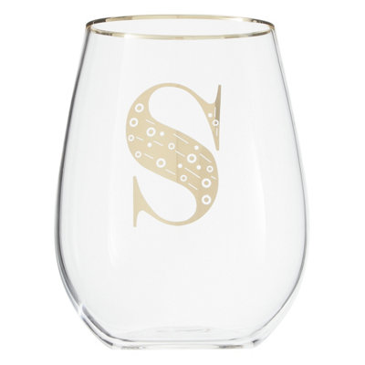Orsina Comfortable Grip Letter S Curved TumblerVersatile Tumbler For PartiesEasy Sipping Restaurant Tumbler from B&Q
