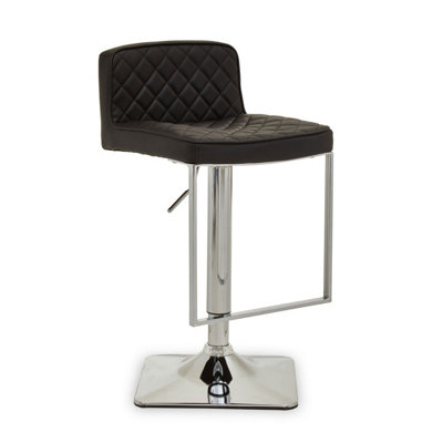 Orsina Baina Black And Gold Bar Stool With Square Base from B&Q