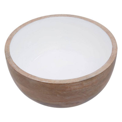 Orsina Kara Round Large Wooden Bowl from B&Q