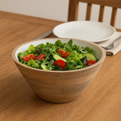 Orsina Kara Large Round Wooden Bowl from B&Q