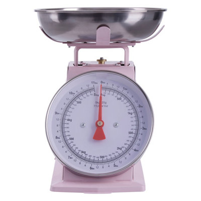 Orsina Versatile 5Kg Pink Retro Kitchen ScalePremium Constructed Kitchen ScaleIron Constructed Baking Scale from B&Q