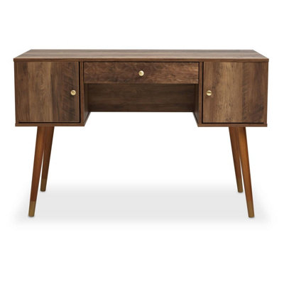 Orsina Contemporary Design Two Door One Drawer DeskVersatile Wooden Finish Work DeskStable Single Drawer Desk from B&Q
