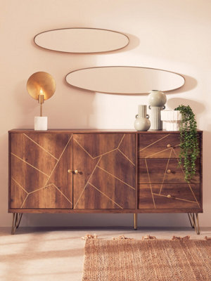 Orsina Ample Storage SideboardContemporary Design Industrial Sideboard CabinetDurable Kitchen Sideboard from B&Q