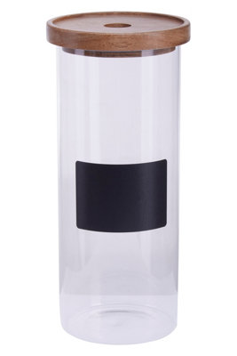 Orsina Stylish Multipurpose Chalkboard 1800Ml Storage JarDurable Jar With Lid For CounterAirtight Storage Jars from B&Q