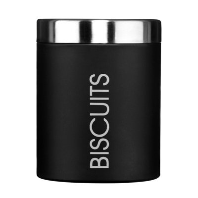 Orsina Black Enamel Biscuit CanisterSingle Canister from B&Q