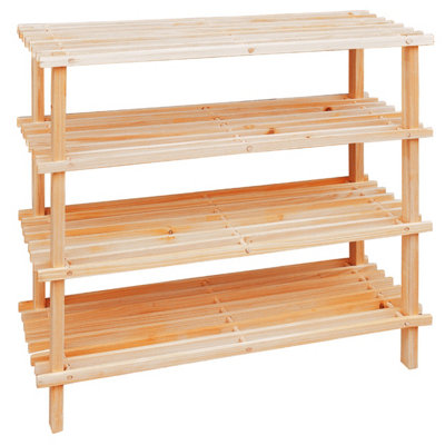 12 Pair Solid Wood Shoe Rack - Image 9