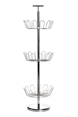 Orsina Revolving Silver Shoe Stand from B&Q