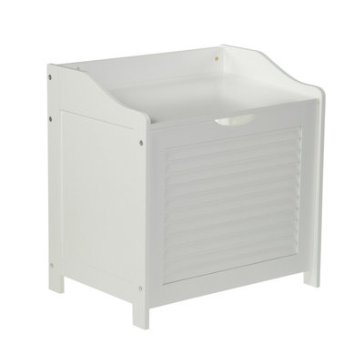 Orsina Shutter White Wood Laundry Storage Cabinet from B&Q