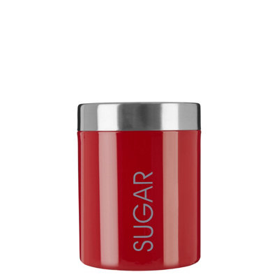 B&Q -  Red Enamel Sugar CanisterSingle Canister