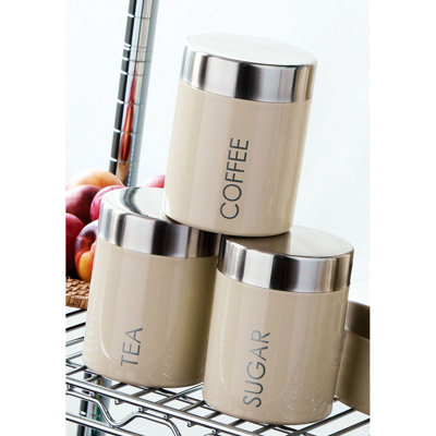 Orsina Cream Enamel Coffee CanisterSingle Canister from B&Q