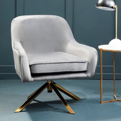 Orsina Midnight Velvet Arm ChairLuxury Velvet Upholstered Accent ChairComfortable Armchair For Home from B&Q