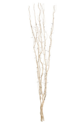 Premier Housewares Ventana 80 Interwoven Lights Twigs White