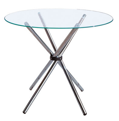 Orsina Afton Dining Table With Clear Glass Top from B&Q