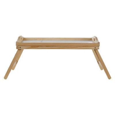 Orsina Practical White Top Bed TrayFunctional Design Wooden Breakfast Tray For BedroomVersatile Eating Tray from B&Q
