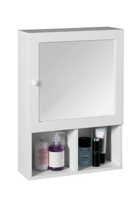 Buttercup Farm Mirrored CabinetWood/glassL15 X W40 X H56 CmWhite from B&Q