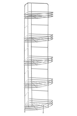 Orsina 5 Tier Chrome Corner Storage Rack from B&Q
