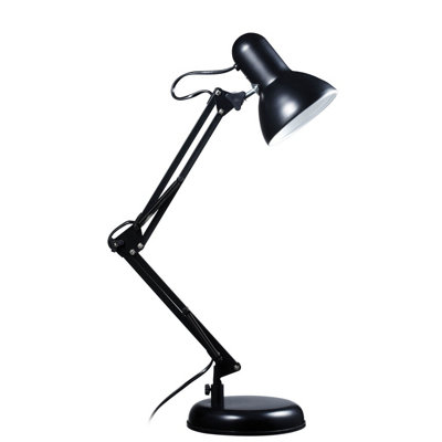Orsina Comtemporary Black Desk LampModern And Timeless Design Bedside Table LightSleek Lamp On Livingroom Table from B&Q