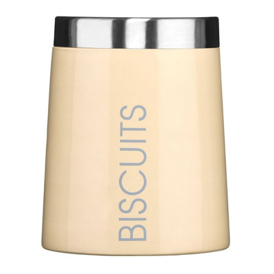 Orsina Biscuit CanisterStylish Metal Storage Jar With Embossed Label And LidKeeps Biscuits Fresh from B&Q